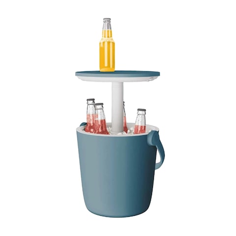 Keter Cooler GoBar Ocean Blue 2-in-1 Beverage Cooler and Weather-Resistant Serving Table