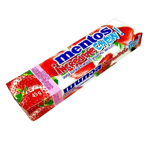 Mentos Incredible Chew Strawberry Candy 45g