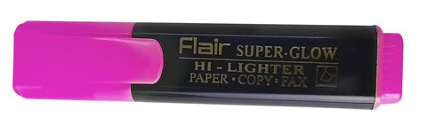 Flair Super Glow Chisel Tip Text Hi-lighters set of 10, Pink