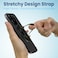 Remson Mag-X Phone Grip Finger Strap Magnetic Phone Kickstand with Silicone Strap Compatible for iPhone 14, 13 Pro/Max/Plus (Black/Neon Green)