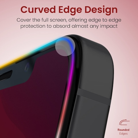 Moxedo Glass Screen Protector Compatible For iPhone 13 6.1 inch Privacy HD Glass Screen Protector With Easy Installation Frame 2Pack