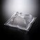 Vague Acrylic Square Dessert Serving Set Clear 35 cm
