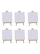 Generic Pack Of 6 Mini Canvas With Wooden Easel Stand Set