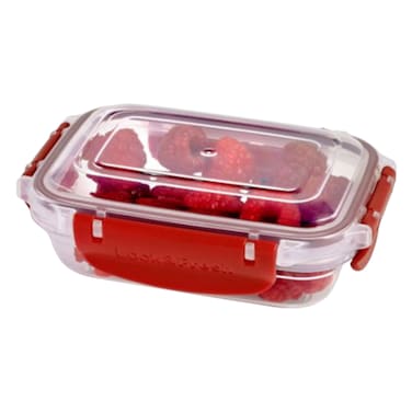 Dunya 30841 Master Rectangular Food Storage Container 310ml Red/Clear