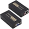 DKURVE&reg; 1080P VGA extender with audio over cat5/6 cable up to 100M VGA to RJ45 ethernet converter extender for PC laptop projector