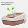 Cat litter box with scoop, Semi-enclosed cat litter basin high fenced and detachable cat toilet, Anti-splashing, Easy to clean prevent sand leakage and reduce bacteria (Chocolate Color) 44 cm L