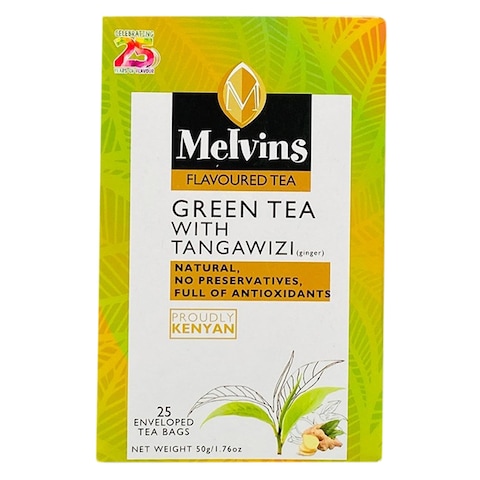 Melvins Green Tea &amp; Tangawizi Tea Bags 25&#39;S