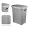 Esqube Laundry Basket with Lid Grey 50L Capacity Pack Of 2