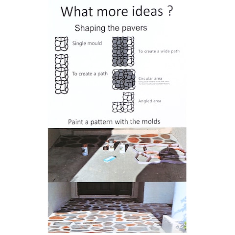 Generic-Paving Path Border Maker Path Molder Reusable Concrete Cement Stone Design Paver Walk Mould DIY Reusable Concrete Brick Mold