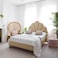 In House Napoli Velvet Bed Frame - Queen - 200x150 cm - Beige