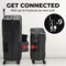 TACH Connectable 2 Pcs Luggage Set   20&quot; &amp; 28&quot; Spinner Luggage with TSA Locks   Hard Shell  Patented Built-In Connecting System Easily Links 6 Bags - Grey