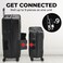 TACH Connectable 2 Pcs Luggage Set   20" &amp; 28" Spinner Luggage with TSA Locks   Hard Shell  Patented Built-In Connecting System Easily Links 6 Bags - Grey
