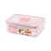 Blackstone Air-Tight Food Container With Divider IS037 Clear/Pink 630ml