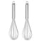 Kuber Industries Stainless Steel Hand Blender Mixer Froth Whisker Latte Maker For Milk Coffee Egg Beater Juice - CTKTC031315-2 Pieces (Silver, 25 cm)