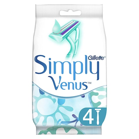 Gillette Simply Venus 2 Disposable Razors for Women - 4 Razors