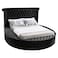 In House Lotus Velvet Bed Frame - King - 200x200 cm - Black