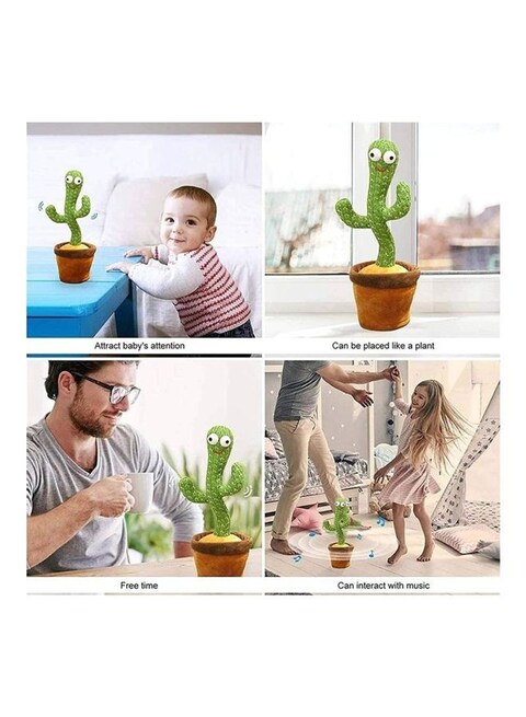 Electric Dancing Cactus Plant Stuffed Toy With Music