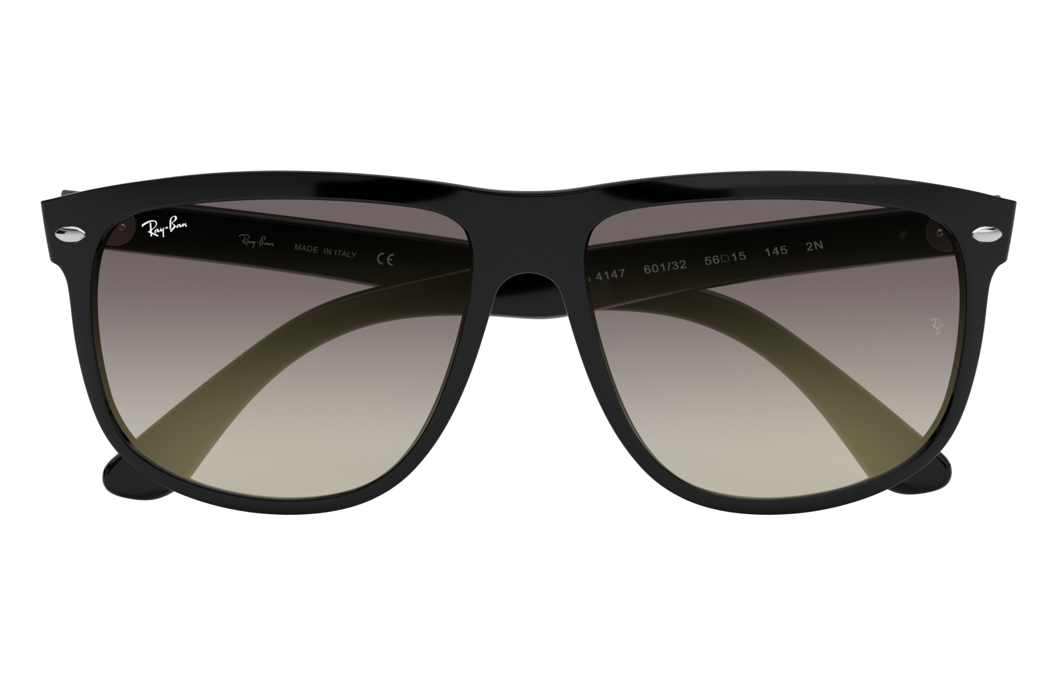 Ray-Ban Unisex Full Rim Square Plastic Black Sunglasses RB4147-601/32-60