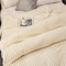 Luna Home Throw Striped Blanket Super Soft, White Color