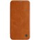 Nillkin Case for iPhone 12 Pro Max (6.7 Inch), Qin Leather Series [With Card Holder] Stylish Cover Durable Slim PU Leather Flip Wallet [ Designed for iPhone 12 Pro Max Case ] - Brown