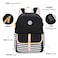 Eazy Kids Classic School Bag-Black