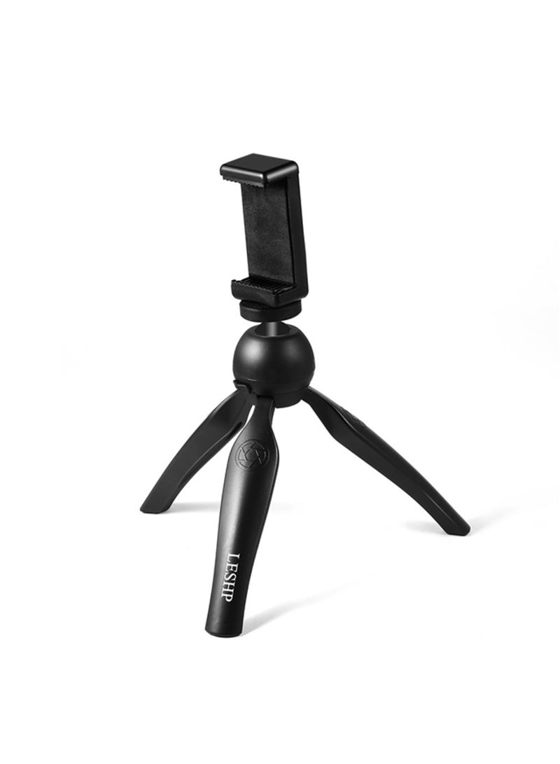 Leshp - 3 Piece Mini Tripod Phone Holder Selfie Stick Set Black