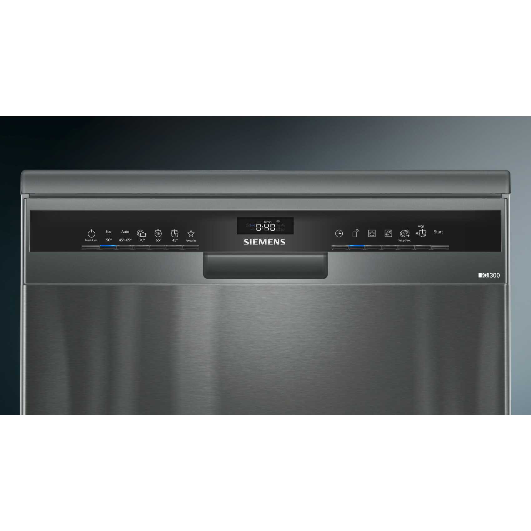 Siemens iQ300 Free-standing Dishwasher SN23HC65MM Black Inox 60cm