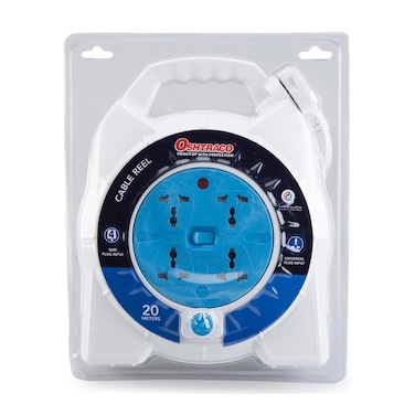 Oshtraco 4-Socket Universal Plug Input Cable Reel (20 m)
