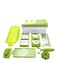 Generic 9-Piece Fruit And Vegetable Slicer Green/White