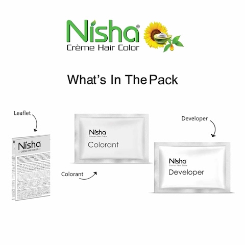 Nisha Creme Hair Colour 1.0 Natural Black 40ml