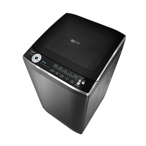 Tornado Top Loading Automatic Washing Machine 9 Kg - Dark Silver - TWE-TLN09RDS