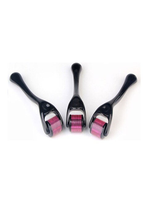 Generic Micro-Needle Roller For Hair Regrowth And Beard Growth, Black/Pink
