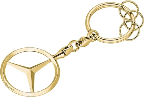 Genuine Mercedes-Benz Keyring Brussels   Gold   Die-Cast Zinc