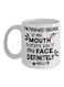 muGGyz Ride The Wind Logo Printed Ceramic Coffee Mug White/Brown