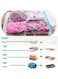 Generic - Foldable Vacuum Seal Compressed Organizer Bag Clear/Blue