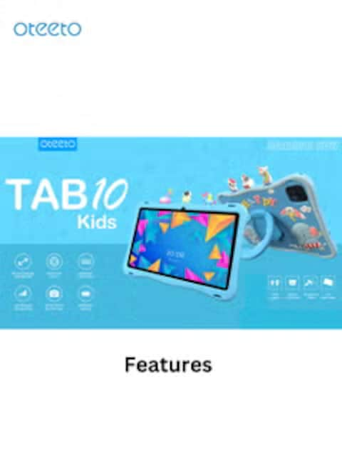 Oteeto TAB 10 Kids Tablet/10.1 Inch IPS/6GB RAM + 128GB ROM/5MP Front + 8 MP Rear Camera/Includes Sticker, Little Doll 5 pcs