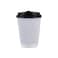 Hotpack Disposable Paper Ripple White Cup 12 ounce with Black Lid, 10 Pieces for Hot &amp; Cold Drinks, Coffee &amp; Tea.