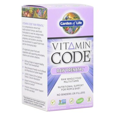Garden Of Life Vitamin Code Raw Prenatal Dietary Supplement Capsules Brown 90 count