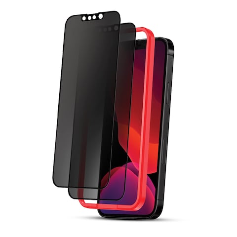 Moxedo Glass Screen Protector Compatible For iPhone 13 6.1 inch Privacy Matte Glass Screen Protector With Easy Installation Frame 2Pack