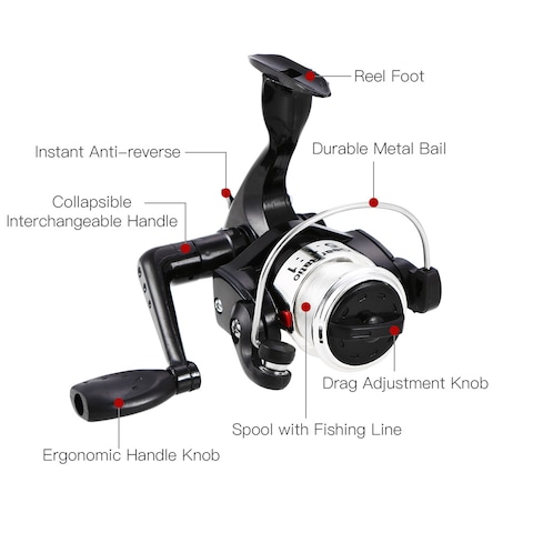 Generic-Pen Fishing Rod and Reel Combo Aluminum Alloy Mini Telescopic Pocket Fishing Rod Pole Spinning Reel Set