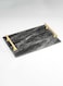 Lowha Decorative Acrylic Serving Tray With Gold Metal Handles And Marble Stone Design 20x30 cm