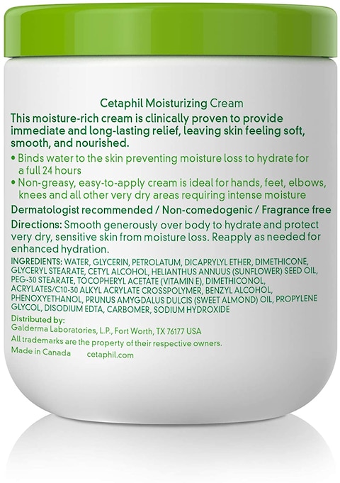 Cetaphil Moisturizing Cream 20 Oz Hydrating Moisturizer - Dry To Very Dry, Sensitive Skin, Body Cream Restores Skin Barrier In 1 Week, Fragrance Free, Non-Greasy