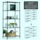 HEXAR&reg; 5-Tier Wire Storage Shelving Rack Heavy Duty Metal Organizer Wire Rack with Leveling Feet Adjustable Shelves for Home, Bathroom, Kitchen, Office, Garage 5 Shelves Metal Storage Rack (BLACK)