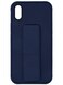 Zolo Finger Grip Holder and standing cover with Car Magnetic Multi-function Shockproof Protective Case Cover For iphone X / Xs Dark Blue