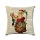 Rishahome Santa Printed Cushion Cover, 45x45 cm