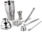 SHALLOW 5PCS/SET COCKTAIL SHAKER STAINLESS STEEL- COMPLETE BAR MIXING SET
