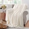 Generic Reafort Ultra Soft Flannel Fleece All Season 350Gsm Light Weight Living Room/Bedroom Warm Throw Blanket (Cream, King 108"X92")