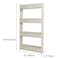 Generic Kitchen Rolling Slim Storage Cart Shelves Trolley Organizer Plastic White 4-Tiers