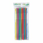 Buy Falcon Artistic Plastic Straws Multicolour 26cm 100 PCS in UAE