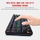 HXSJ V900 61 KEYS COOL LIGHTING EFFECT MECHANICAL WIRED KEYBOARD (Black)
